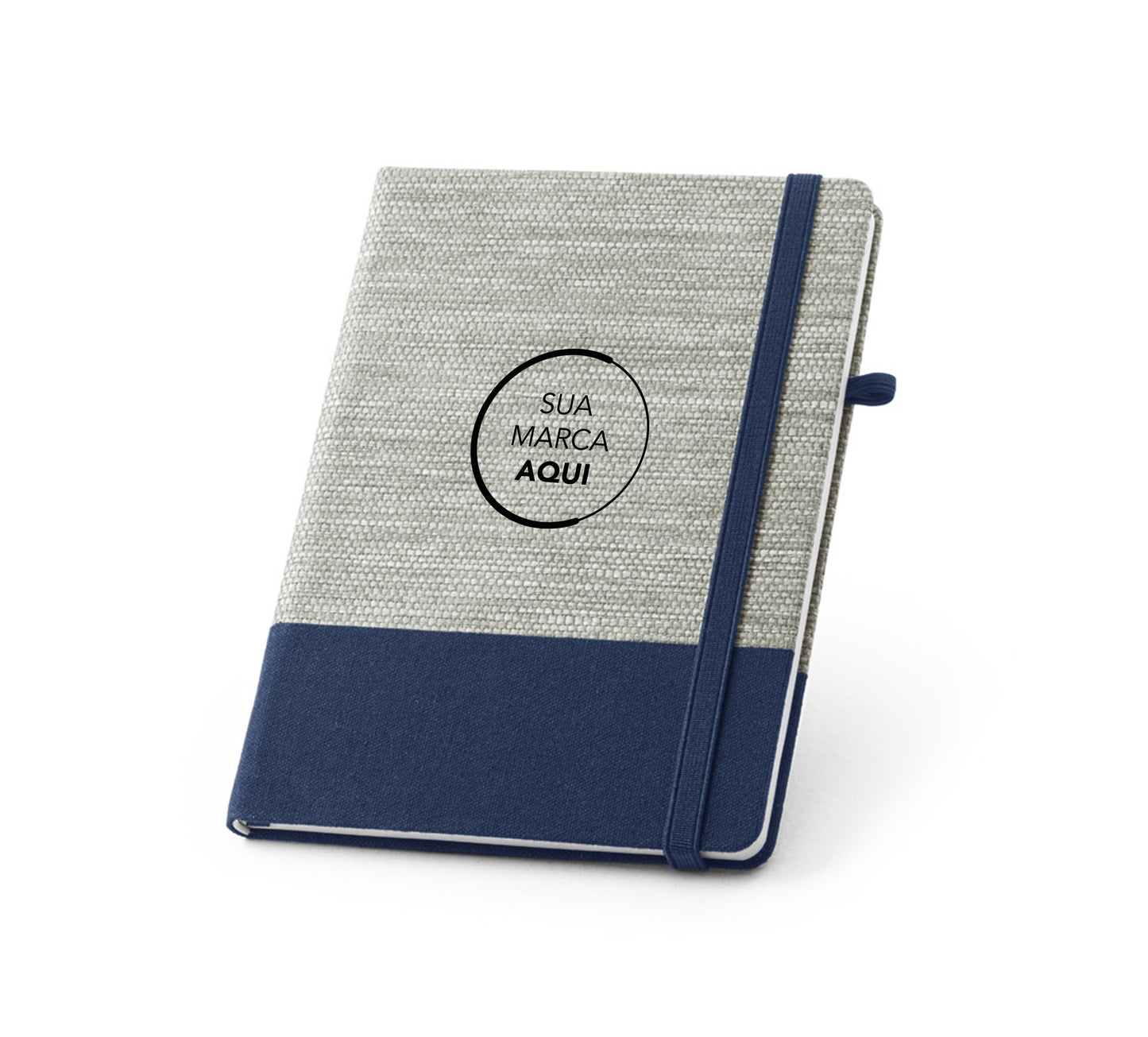 Caderno A5 com capa dura em palha e algodão [0010]